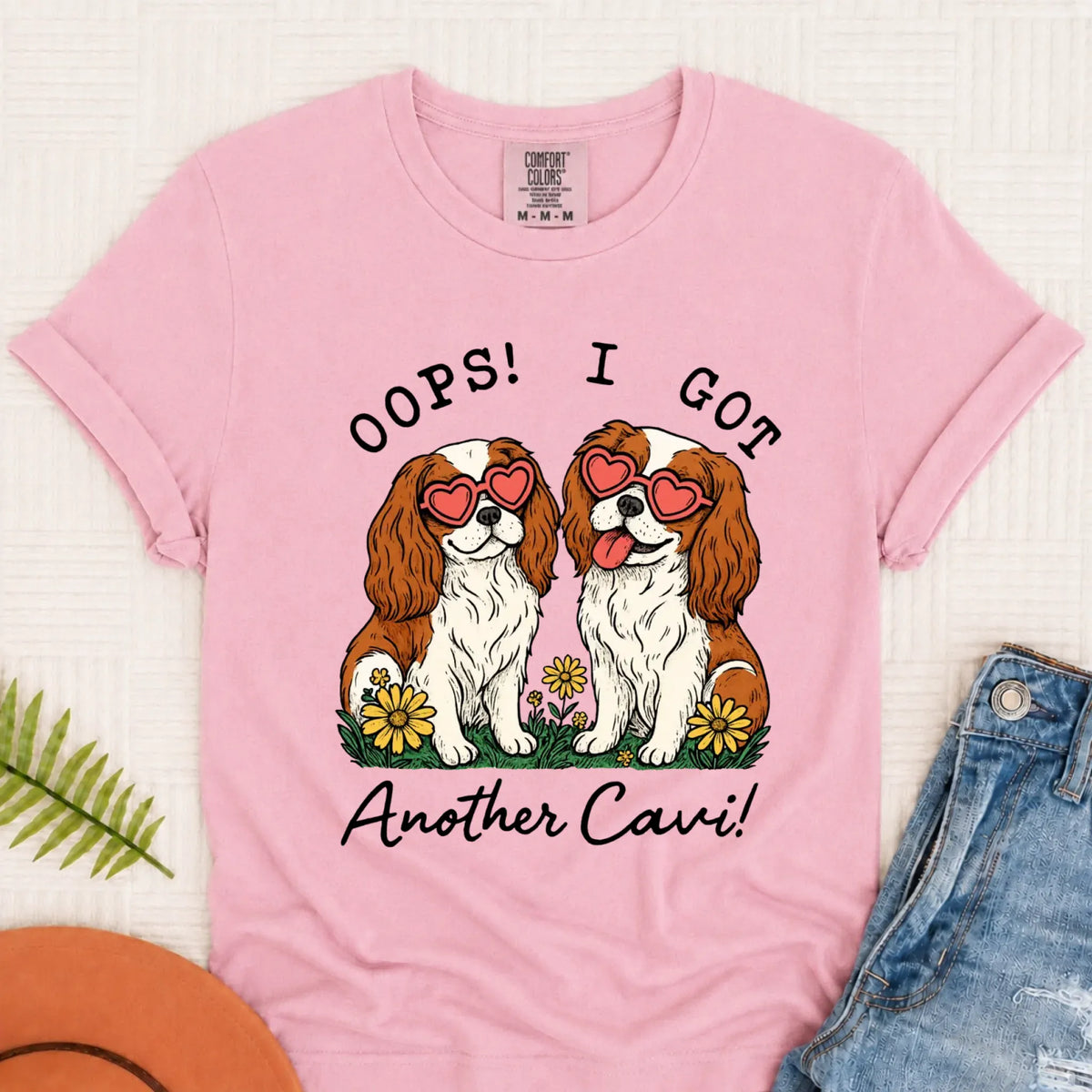 Custom Cavalier Oops Two Dogs Unisex TShirt - T-Shirt - Good Girl John