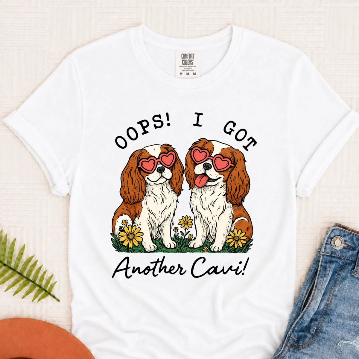 Custom Cavalier Oops Two Dogs Unisex TShirt - T-Shirt - Good Girl John