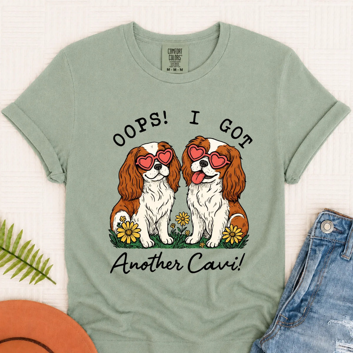 Custom Cavalier Oops Two Dogs Unisex TShirt - T-Shirt - Good Girl John