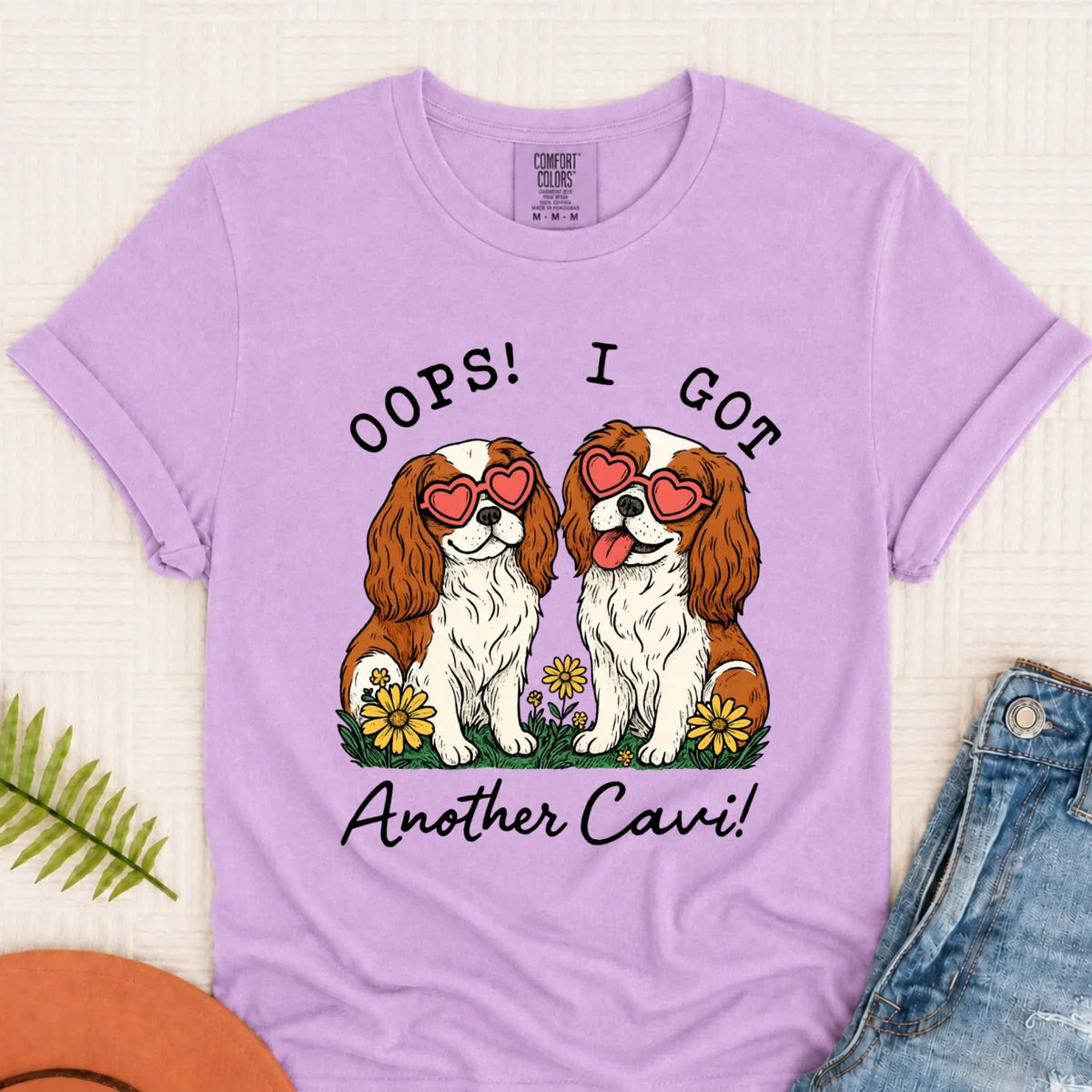 Custom Cavalier Oops Two Dogs Unisex TShirt - T-Shirt - Good Girl John