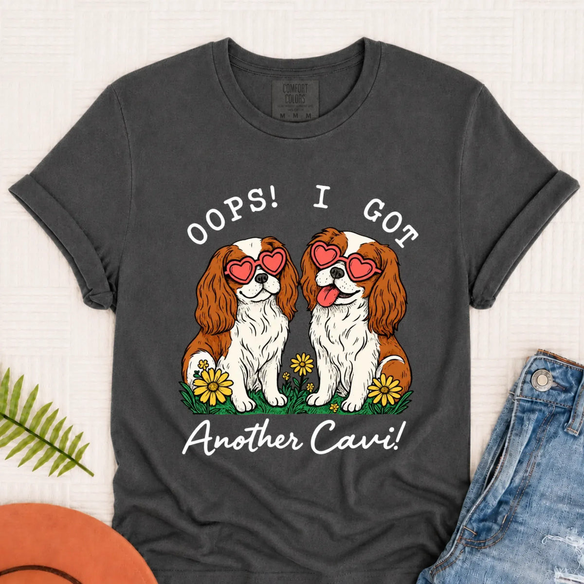 Custom Cavalier Oops Two Dogs Unisex TShirt - T-Shirt - Good Girl John