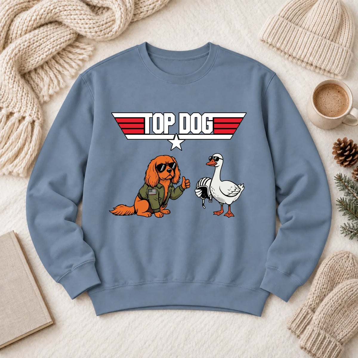Custom Cavalier Pilot Airforce Unisex Sweatshirt Blue Jean
