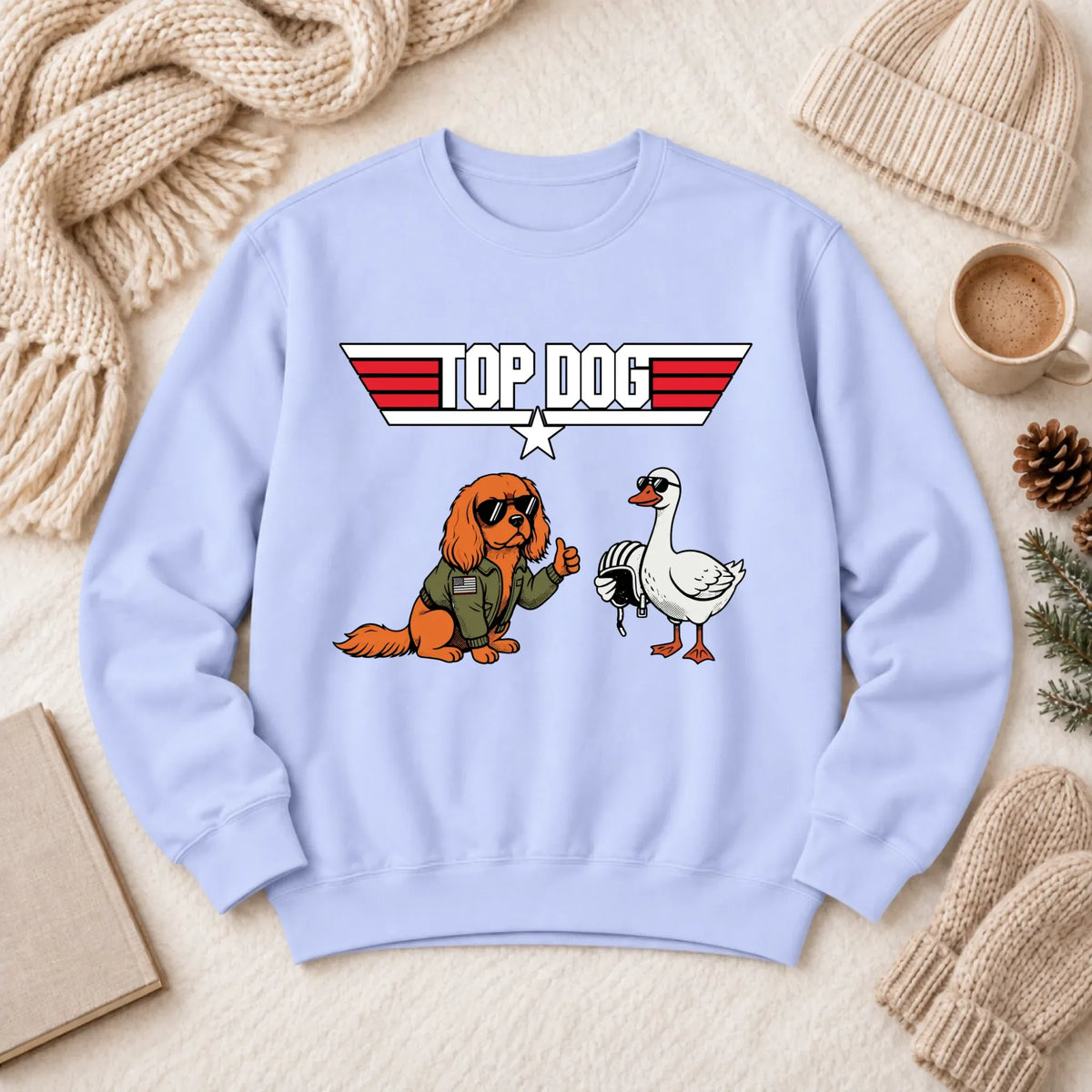 Custom Cavalier Pilot Airforce Unisex Sweatshirt Hydrangea