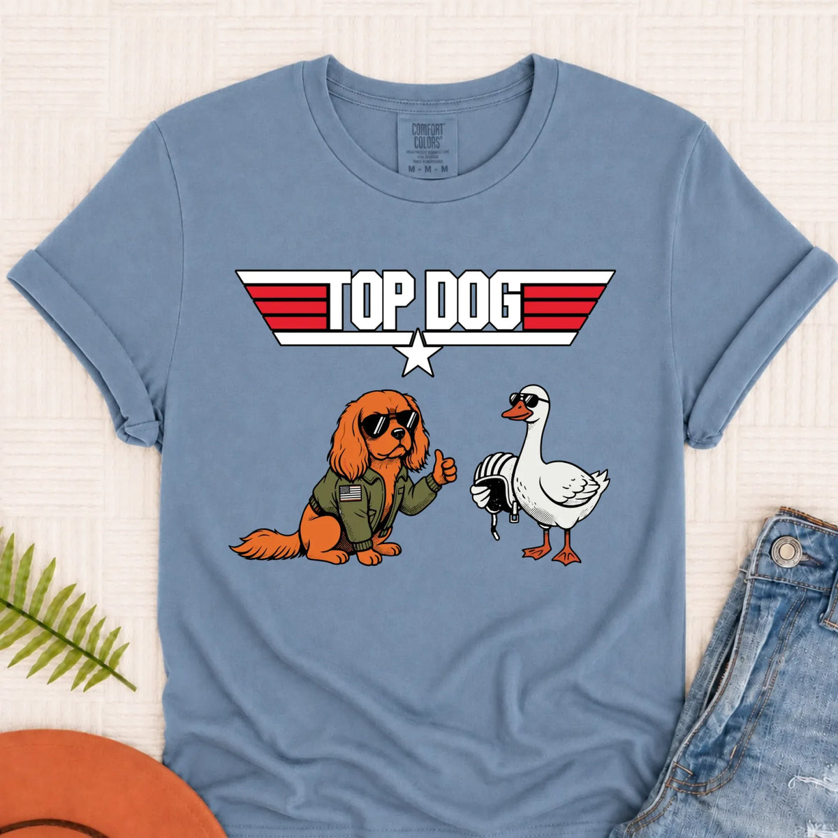Custom Cavalier Pilot Airforce Unisex TShirt Blue Jean