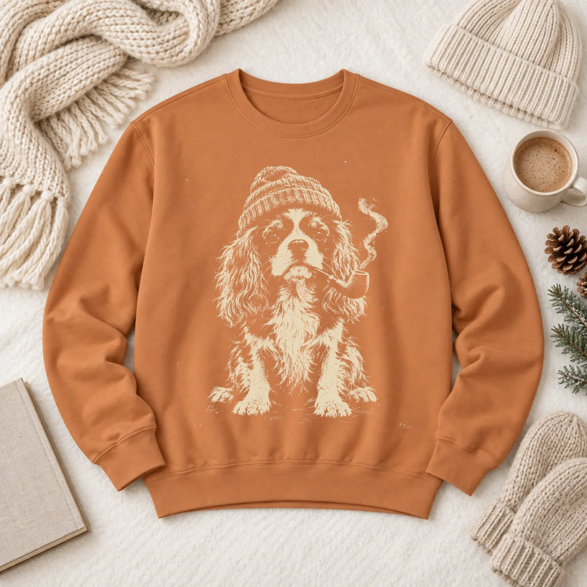 Customizer 1466 LW Sweatshirt Dark / Yam / S Custom Cavalier Pipe Smoker Unisex Sweatshirt