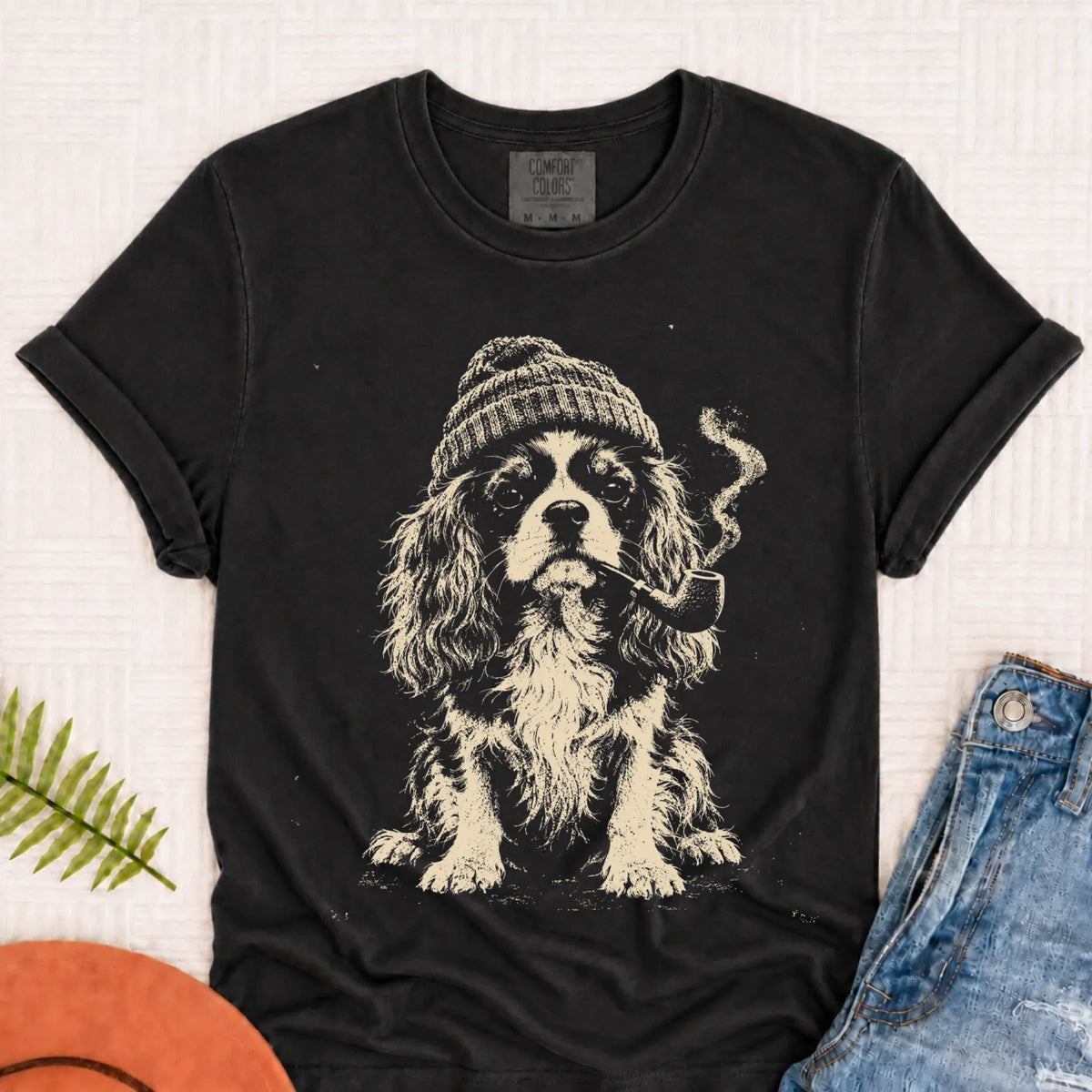Customizer Monster Dark 1717 / Graphite / S Custom Cavalier Pipe Smoker Unisex TShirt