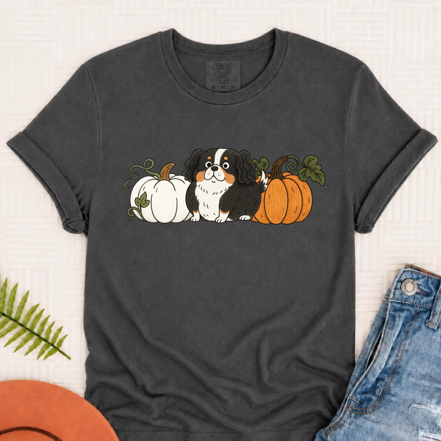 Custom Cavalier Pumpkin Pupkin Unisex Tshirt Pepper