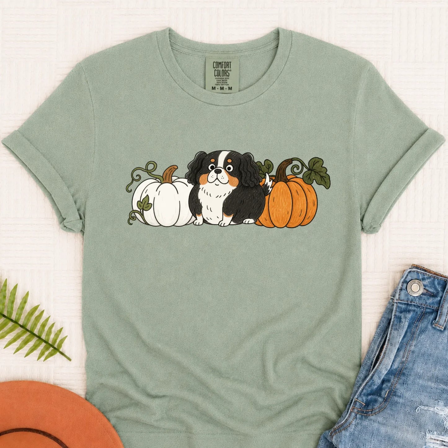 Custom Cavalier Pumpkin Pupkin Unisex Tshirt Bay