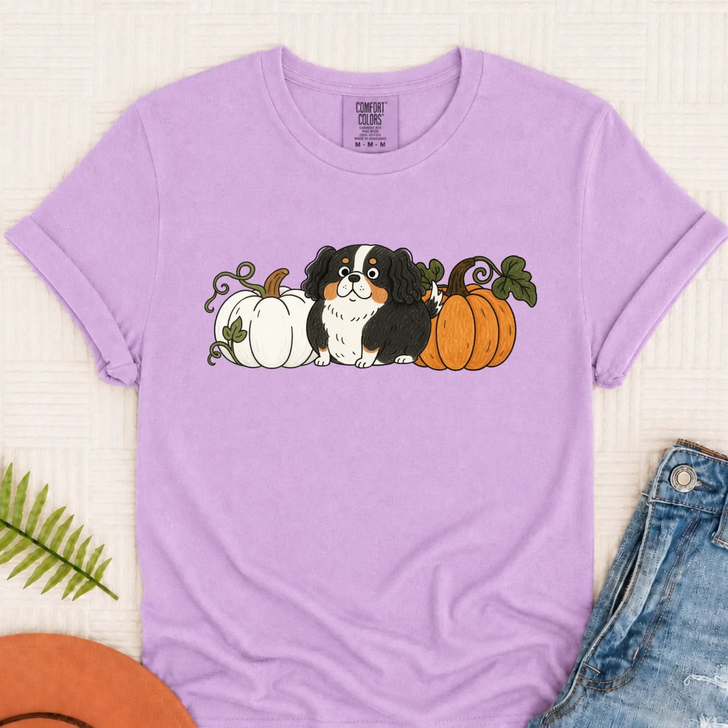 Custom Cavalier Pumpkin Pupkin Unisex Tshirt Orchid