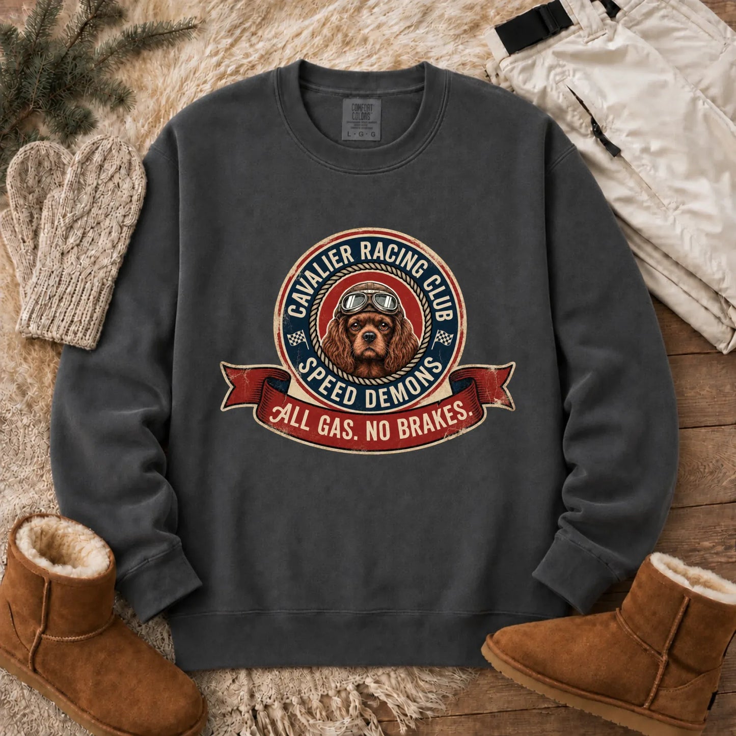 Custom Cavalier Racing Race Car Unisex Sweatshirt Pepper