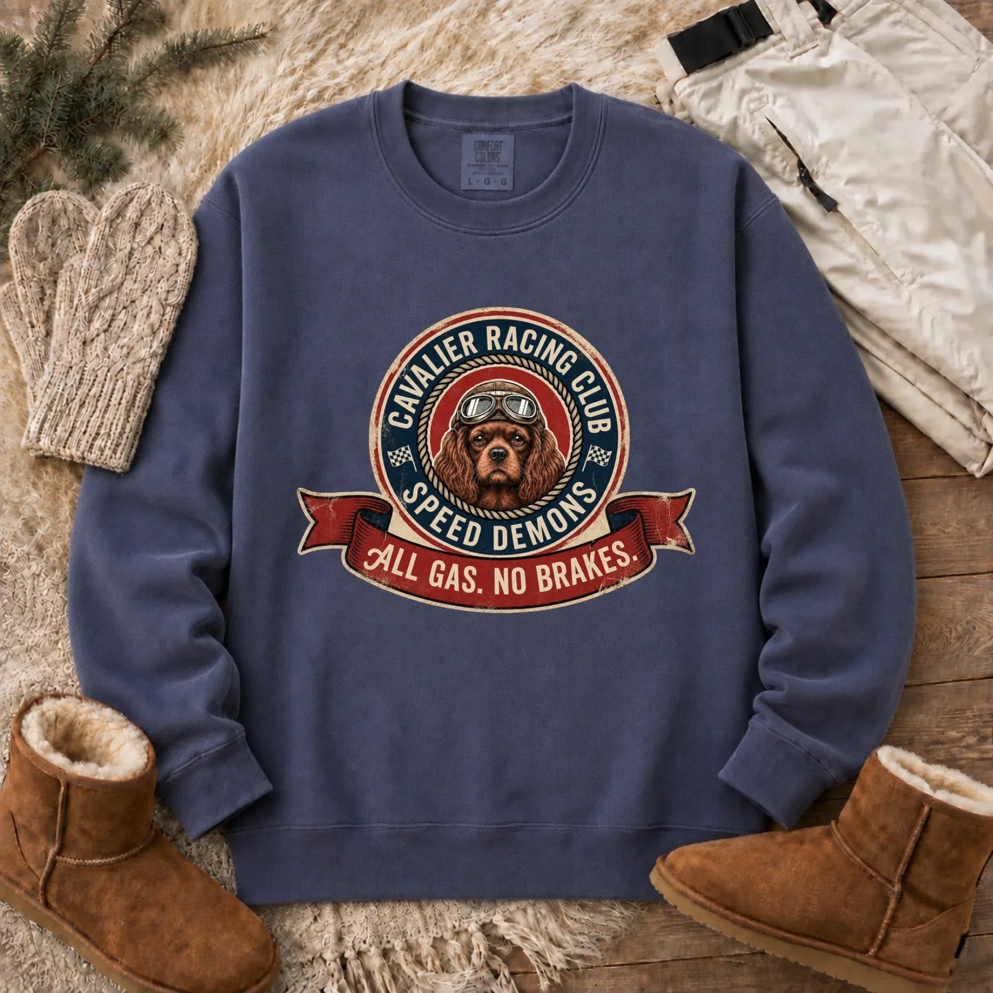 Custom Cavalier Racing Race Car Unisex Sweatshirt Denim