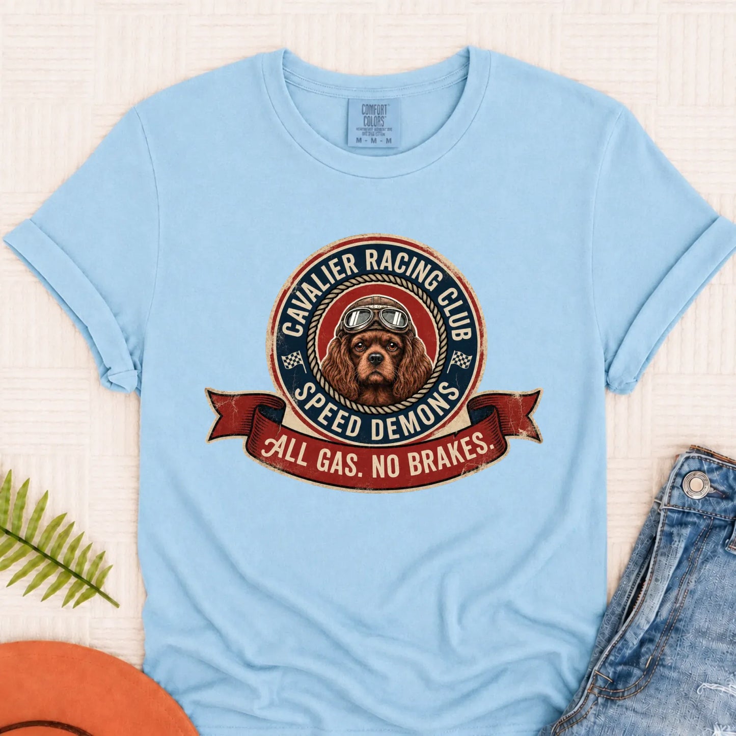 Custom Cavalier Racing Race Car Unisex TShirt Chambray