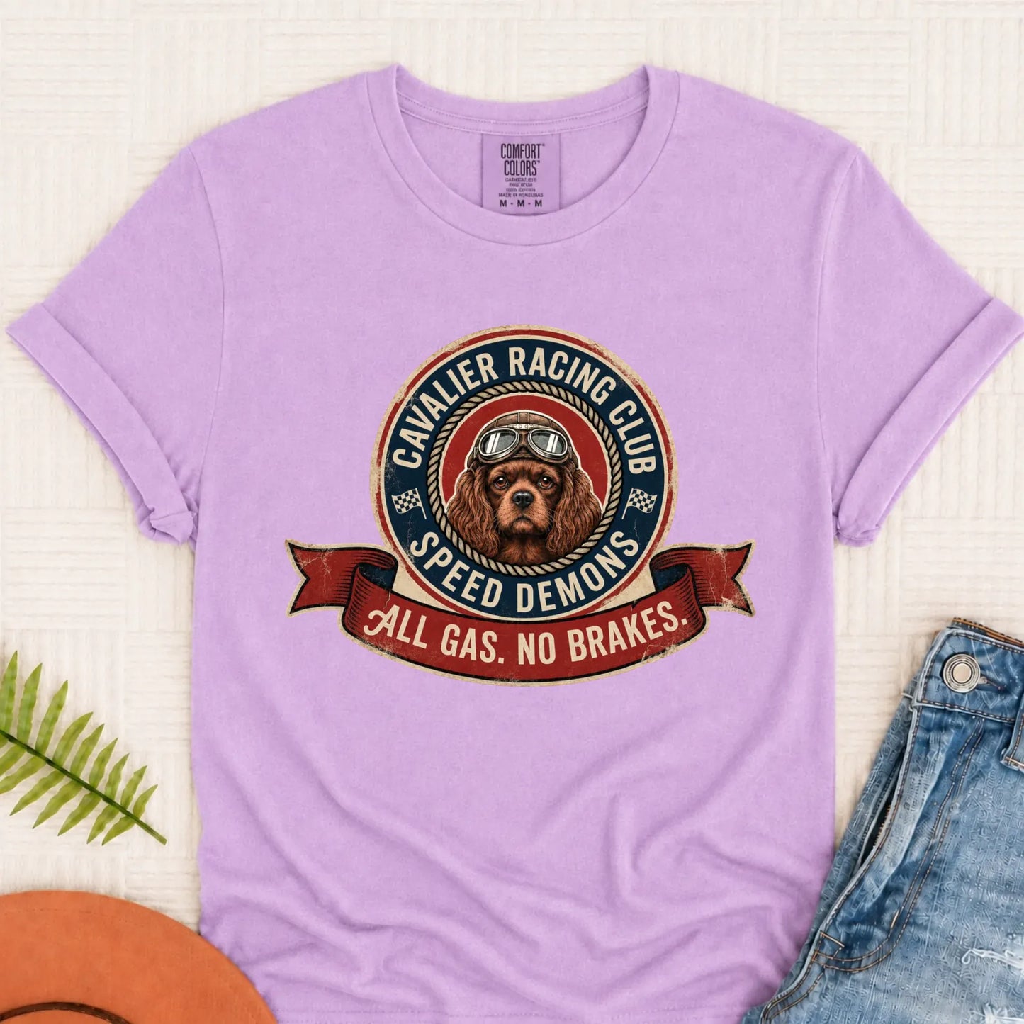 Custom Cavalier Racing Race Car Unisex TShirt Orchid