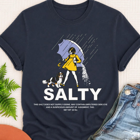 T-Shirt Navy / S Custom Cavalier Salty Funny Unisex TShirt