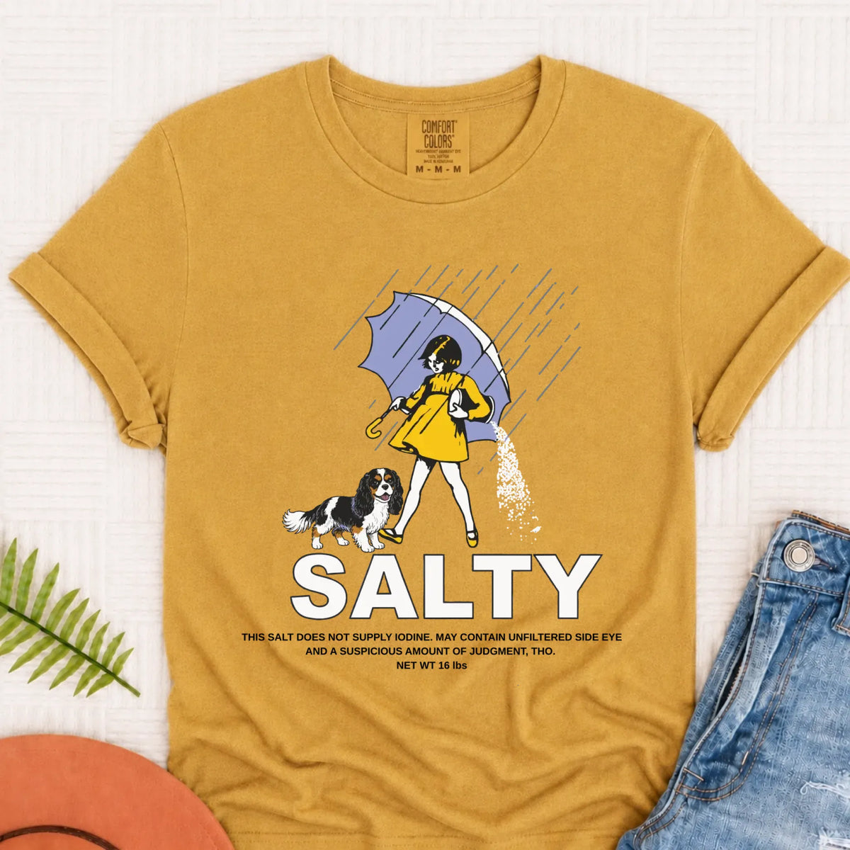 Custom Cavalier Salty Funny Unisex TShirt Mustard