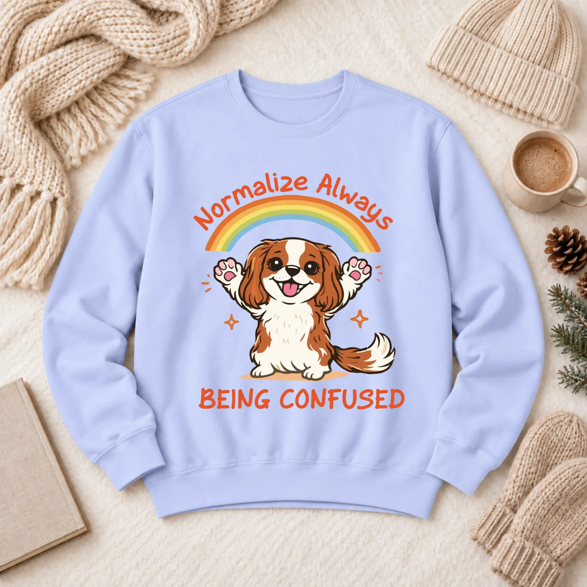 Custom Cavalier Sarcastic Confused Unisex Sweatshirt Hydrangea