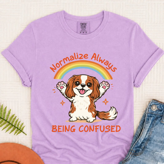 Custom Cavalier Sarcastic Confused Unisex TShirt Orchid