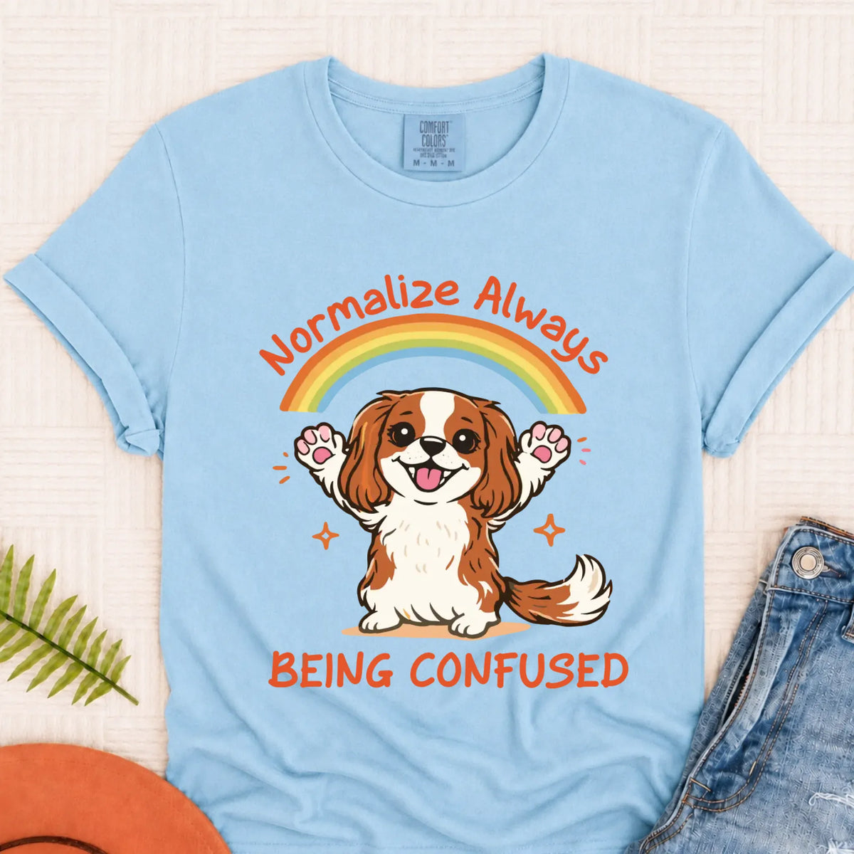 Custom Cavalier Sarcastic Confused Unisex TShirt Chambray