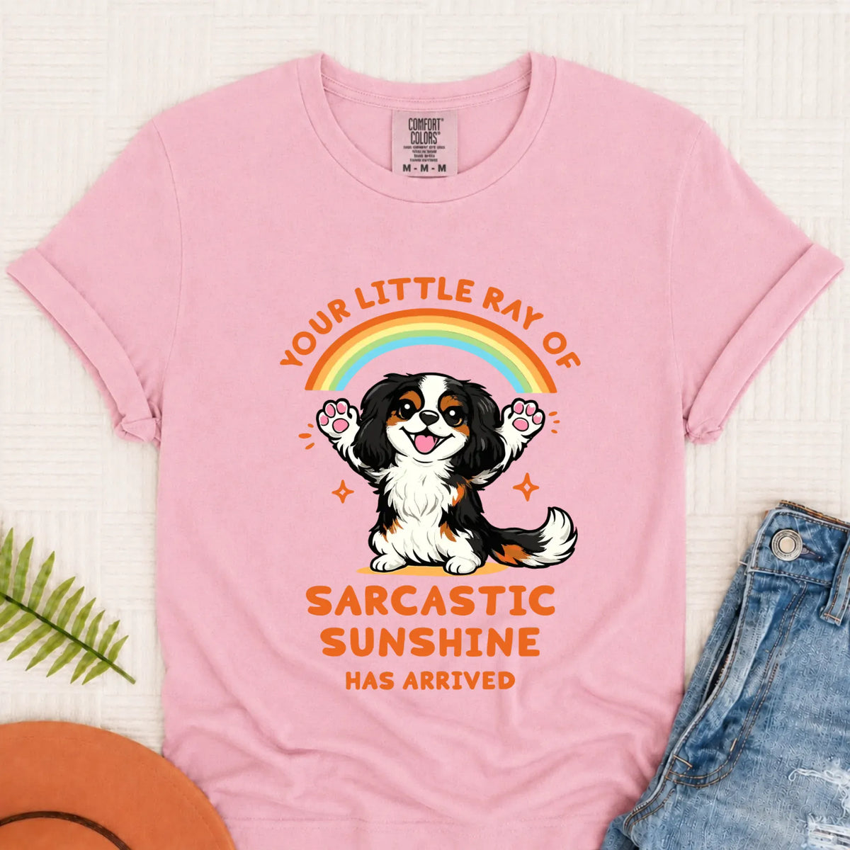 Custom Cavalier Sarcastic Sunshine Unisex TShirt Blossom