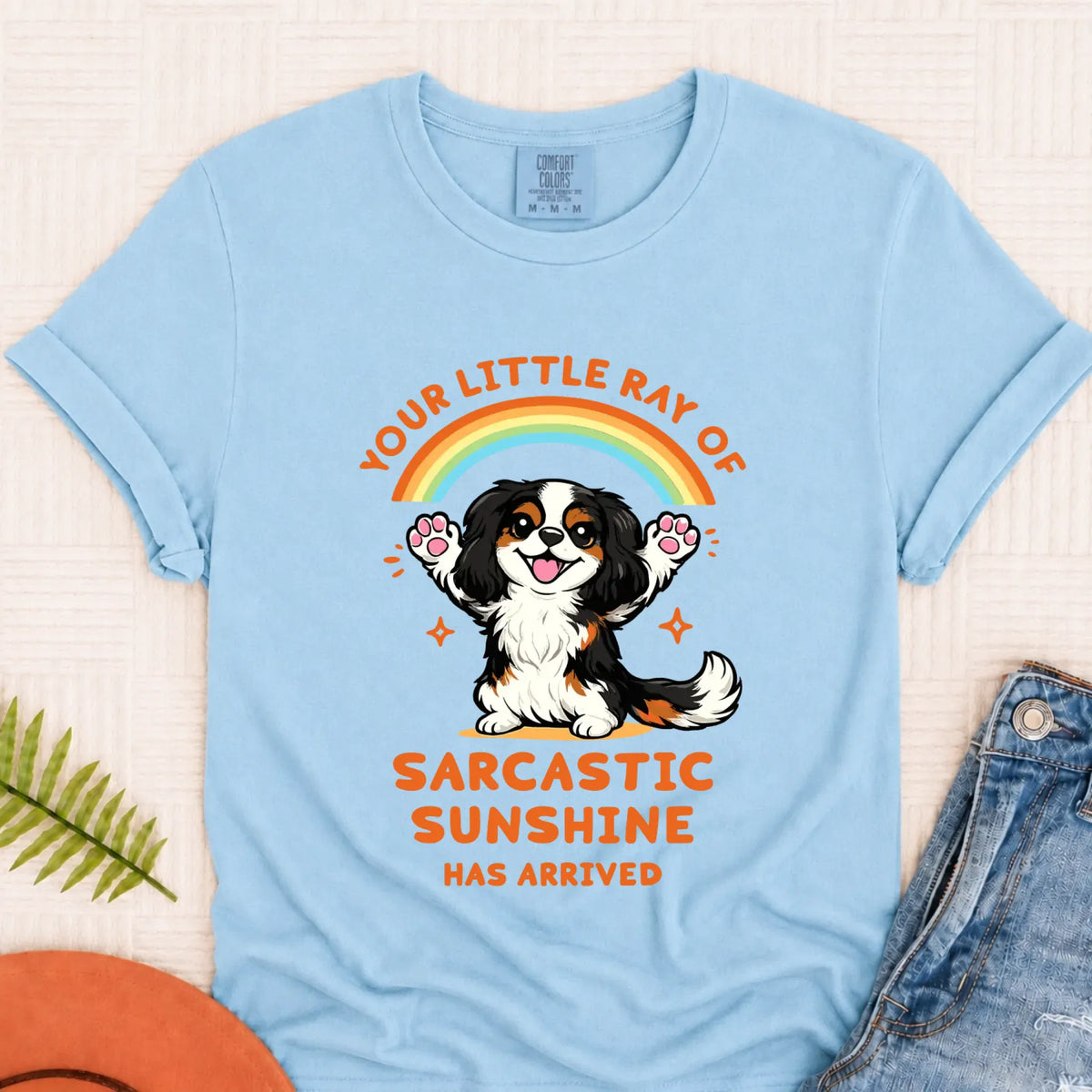 Custom Cavalier Sarcastic Sunshine Unisex TShirt Chambray