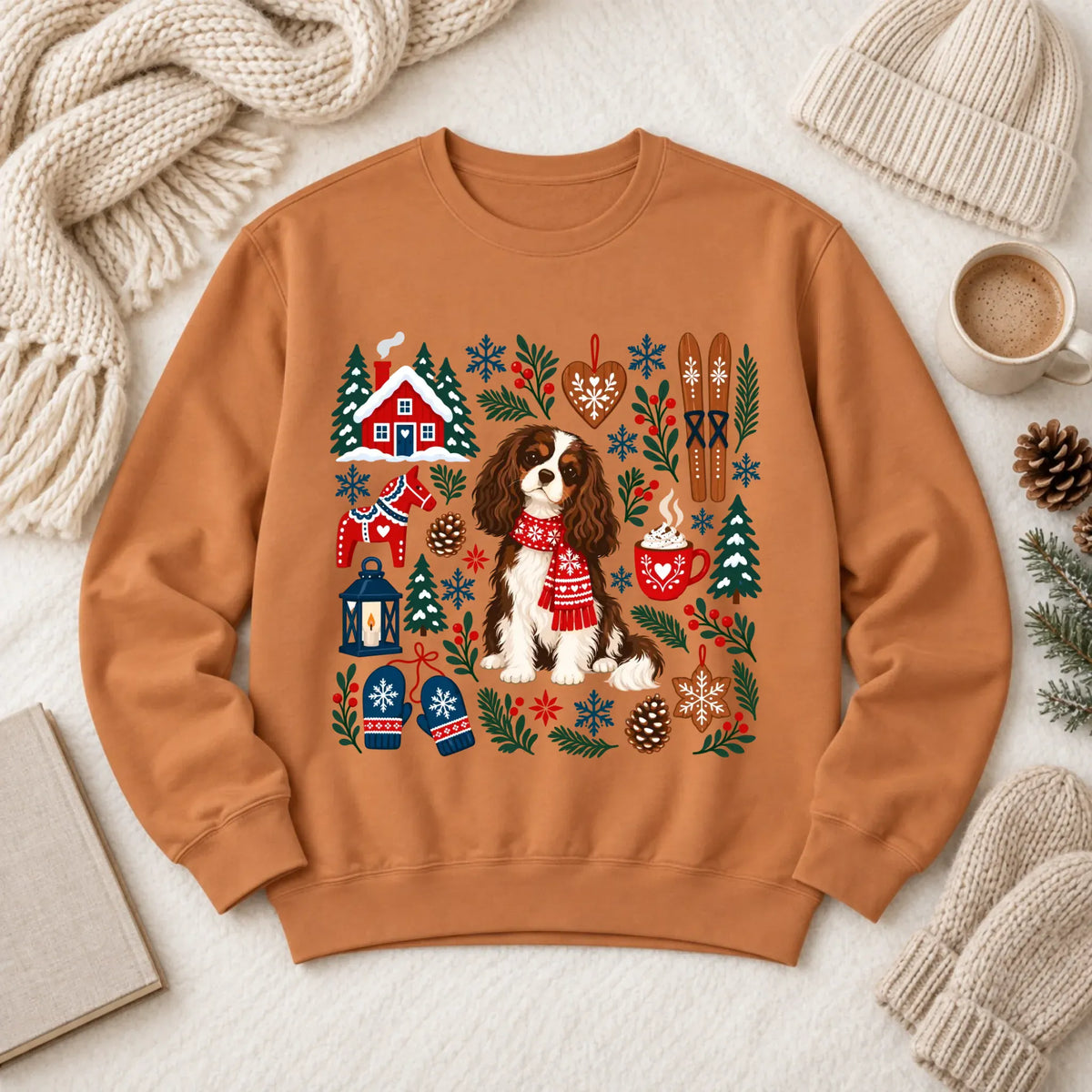 Custom Cavalier Scandinavian Winter Unisex Sweatshirt Yam