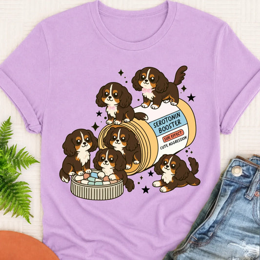 Custom Cavalier Serotonin Unisex Tee Orchid