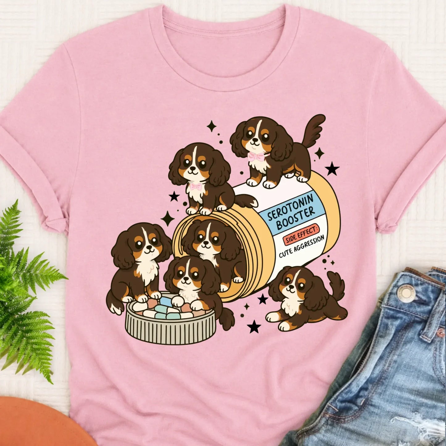 T-Shirt Blossom / S Custom Cavalier Serotonin Unisex Tee