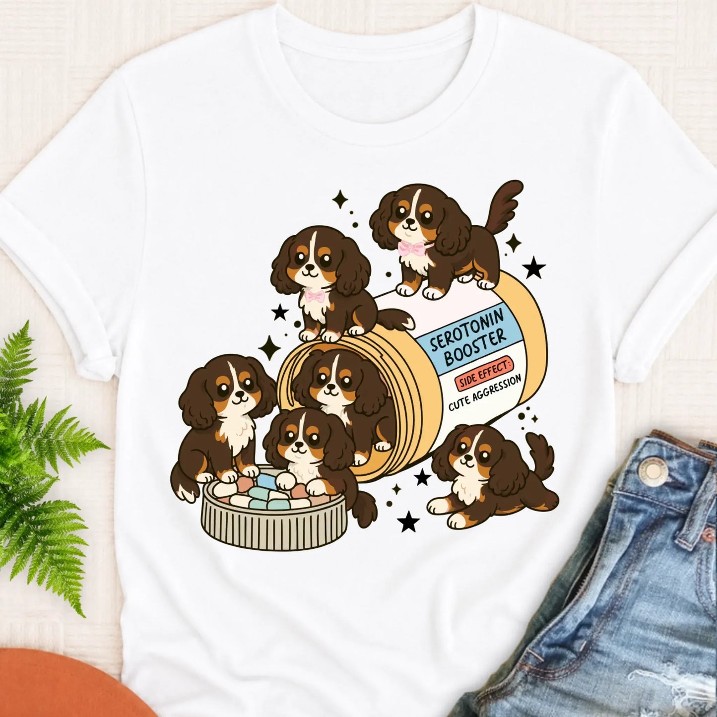 T-Shirt White / S Custom Cavalier Serotonin Unisex Tee