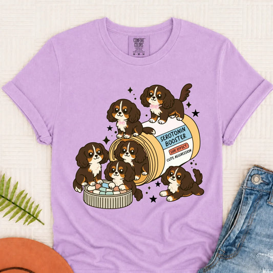 Custom Cavalier Serotonin Unisex Tee Orchid