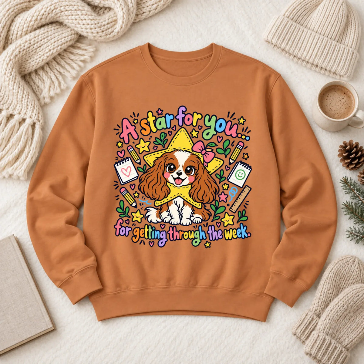 Custom Cavalier Star School Teacher Unisex Sweatshirt Yam
