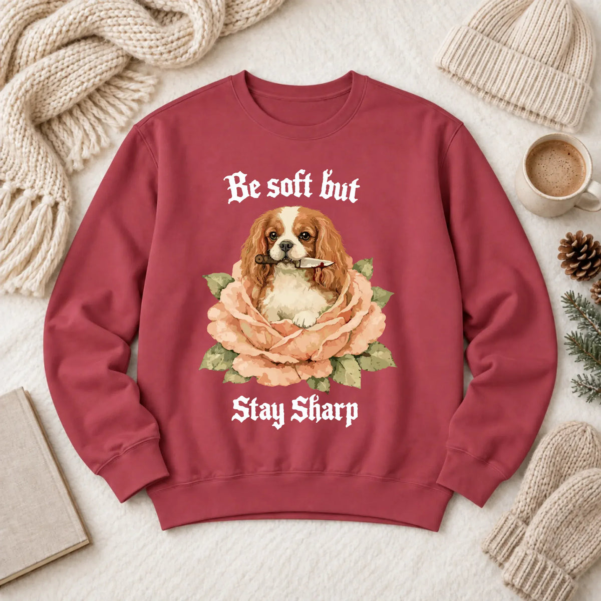 Custom Cavalier Stay Sharp Snarky Unisex Sweatshirt - Sweatshirt - Good Girl John