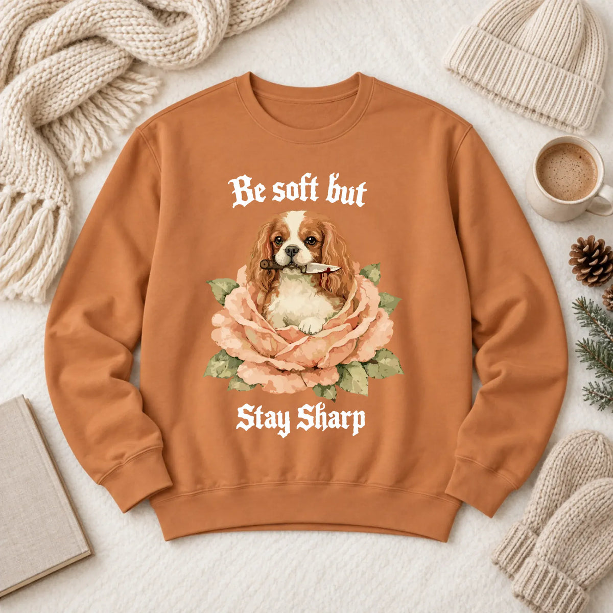 Custom Cavalier Stay Sharp Snarky Unisex Sweatshirt - Sweatshirt - Good Girl John