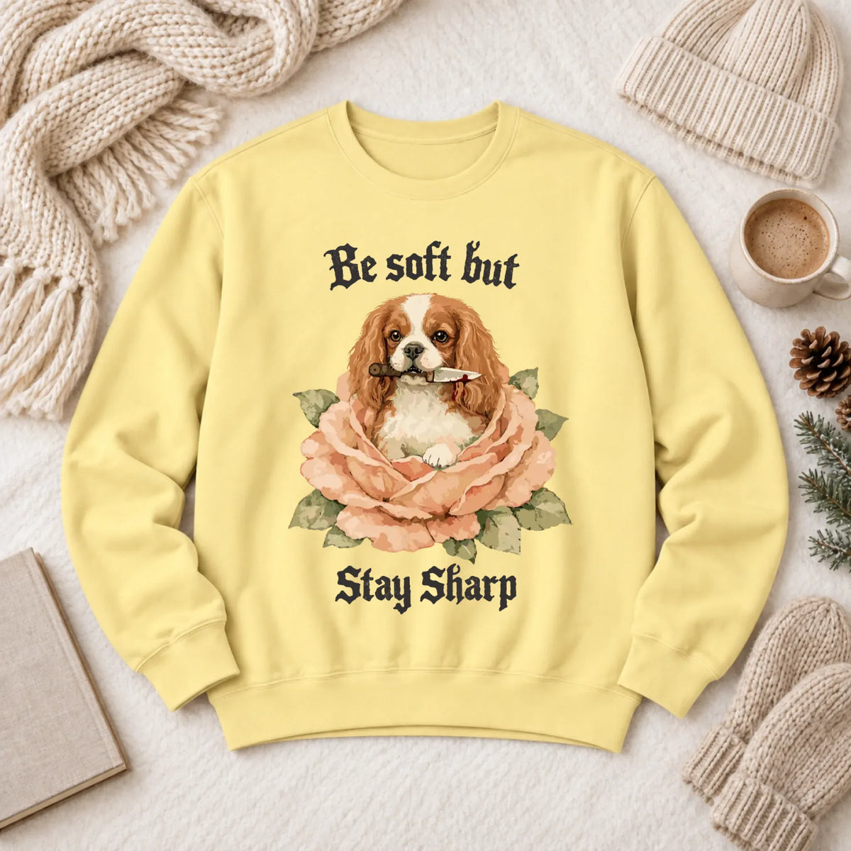 Custom Cavalier Stay Sharp Snarky Unisex Sweatshirt - Sweatshirt - Good Girl John