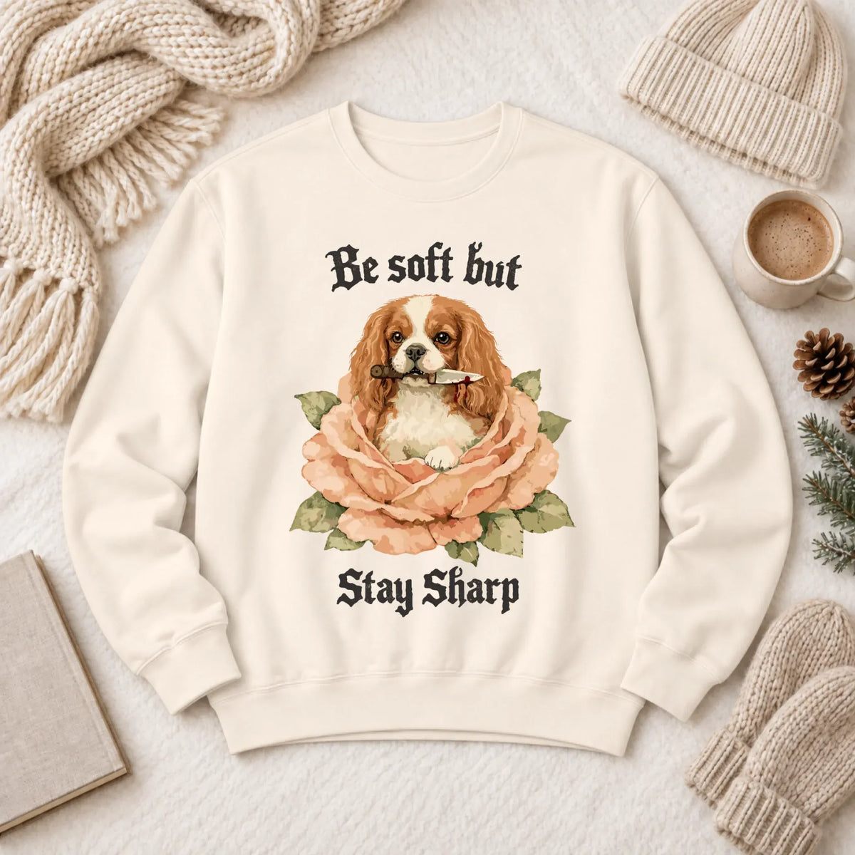 Custom Cavalier Stay Sharp Snarky Unisex Sweatshirt - Sweatshirt - Good Girl John