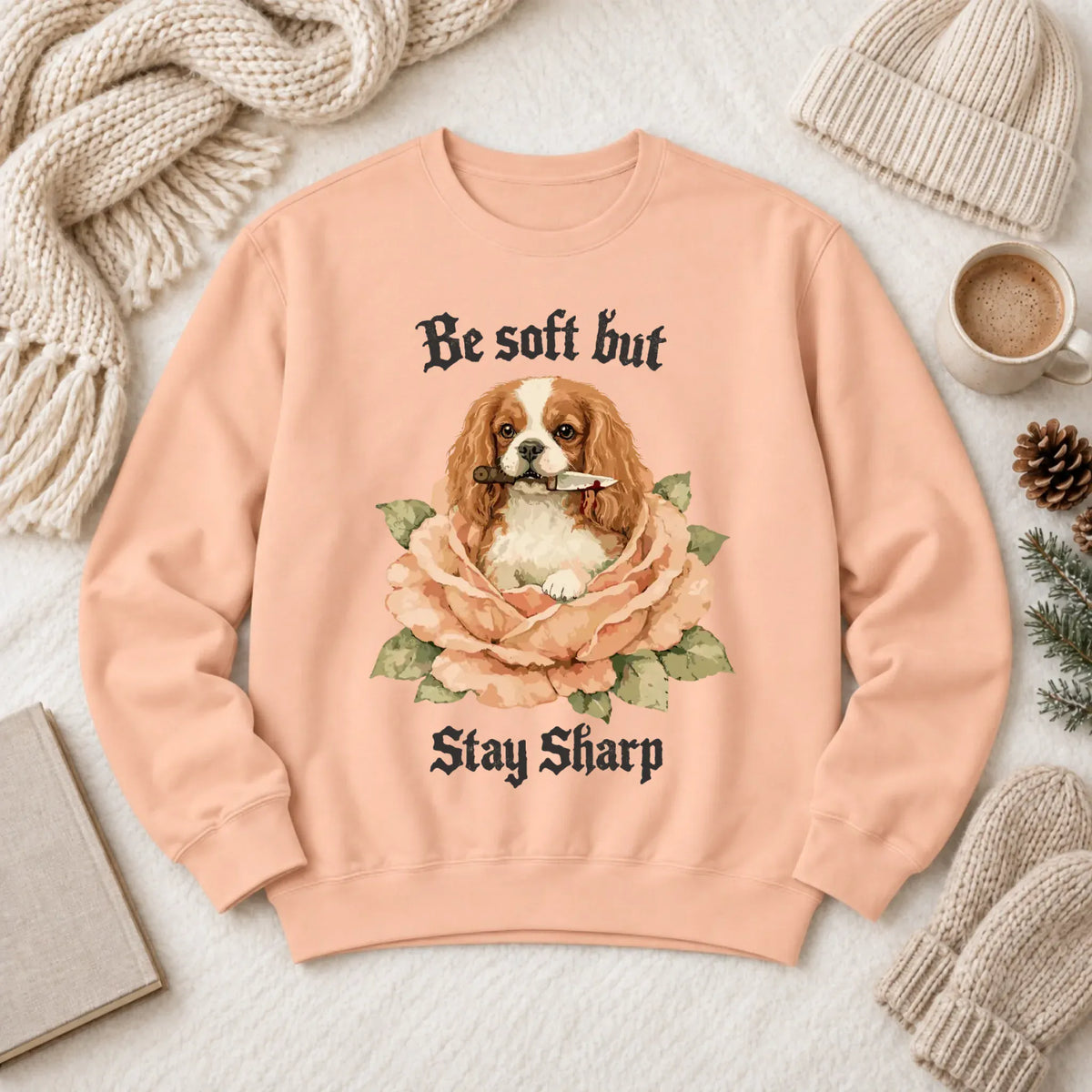 Custom Cavalier Stay Sharp Snarky Unisex Sweatshirt - Sweatshirt - Good Girl John
