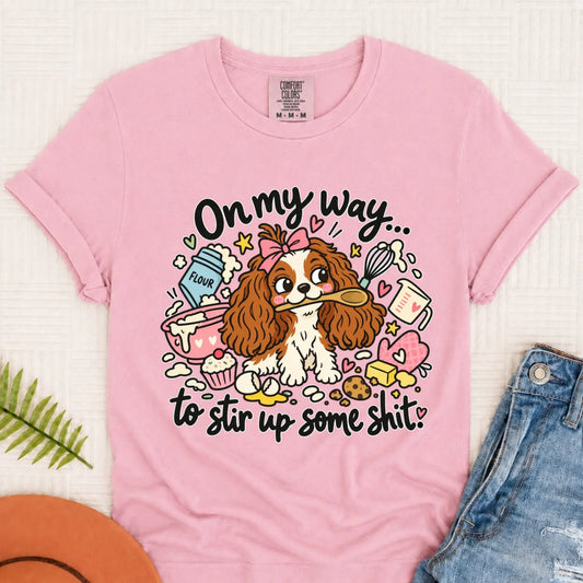 Custom Cavalier Stir Up Stuff Unisex Tshirt Blossom