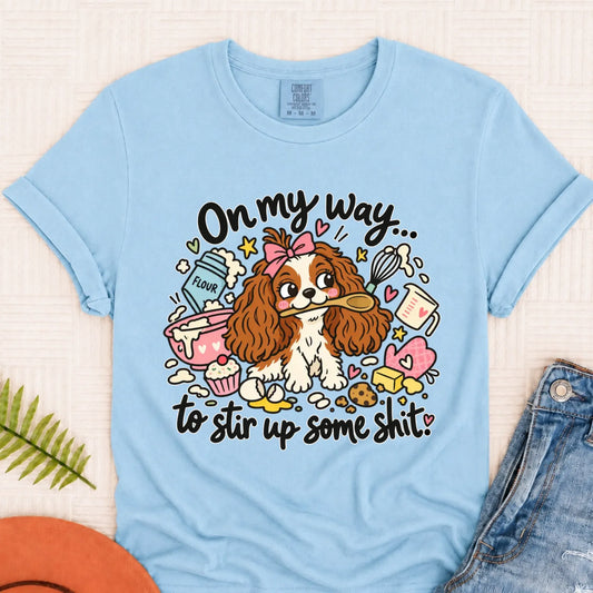 Custom Cavalier Stir Up Stuff Unisex Tshirt Chambray