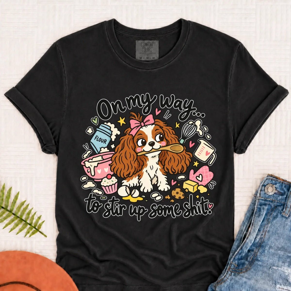 Custom Cavalier Stir Up Stuff Unisex Tshirt Graphite