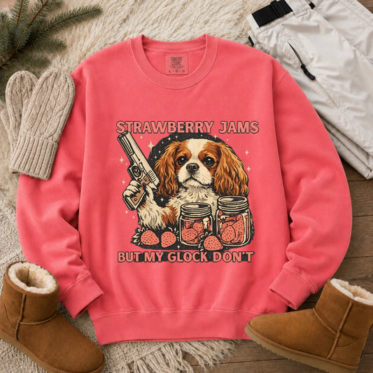 Sweatshirt Watermelon / S Custom Cavalier Strawberry Jams Unisex Sweatshirt