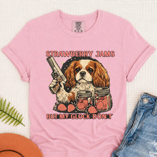 Garden Flag Blossom / S Custom Cavalier Strawberry Jams Unisex TShirt