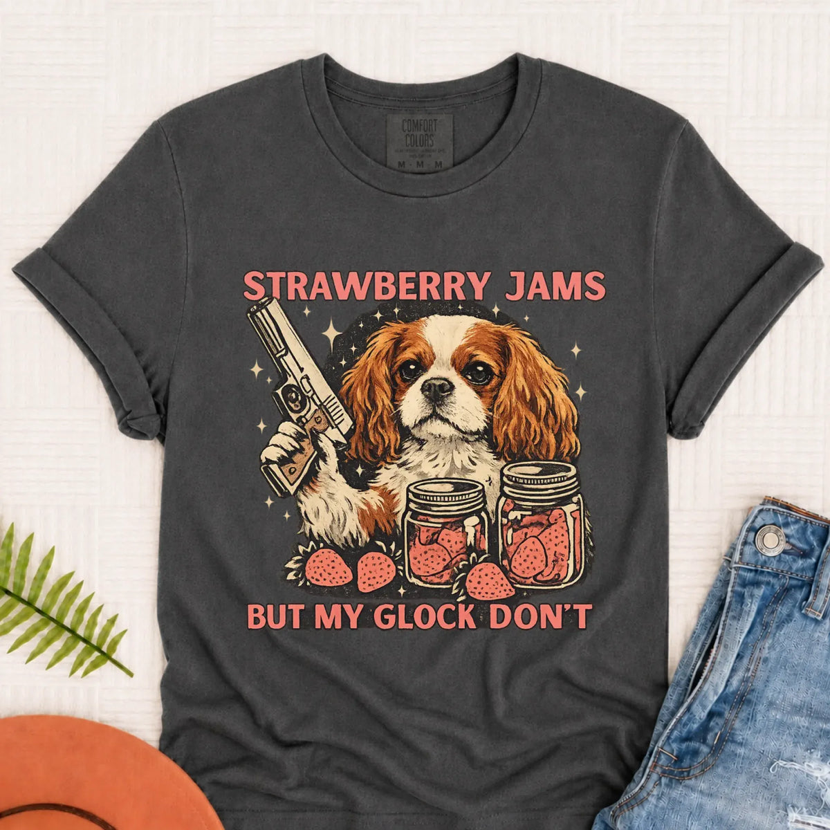 Garden Flag Pepper / S Custom Cavalier Strawberry Jams Unisex TShirt