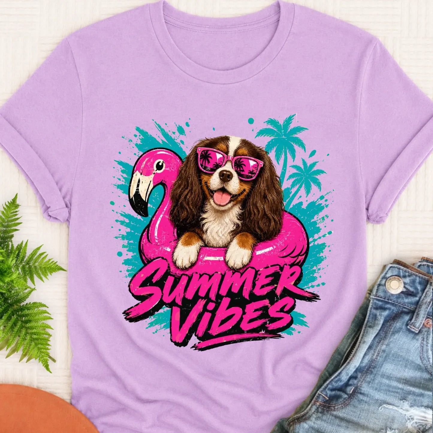 T-Shirt Orchid / S Custom Cavalier Summer Vibes Unisex Tshirt