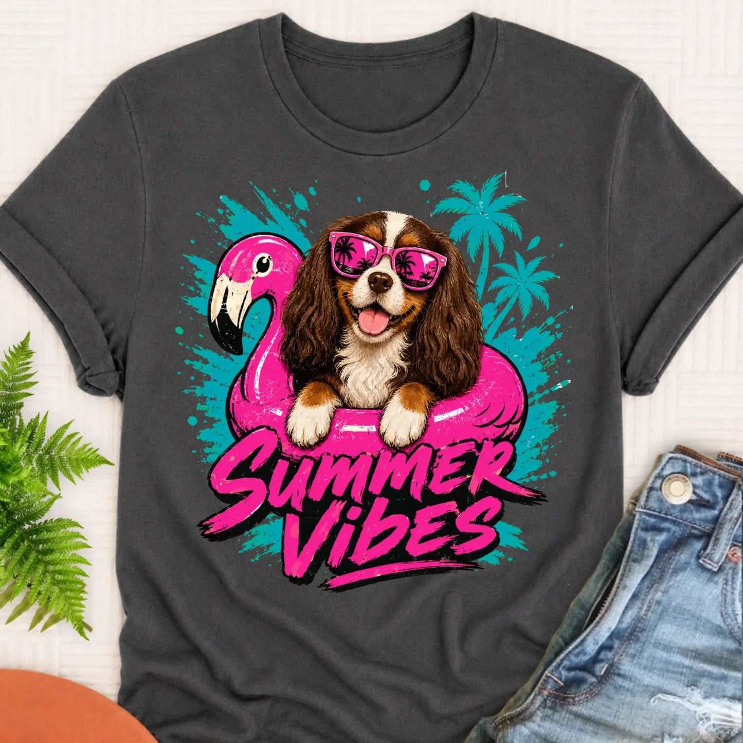 T-Shirt Pepper / S Custom Cavalier Summer Vibes Unisex Tshirt