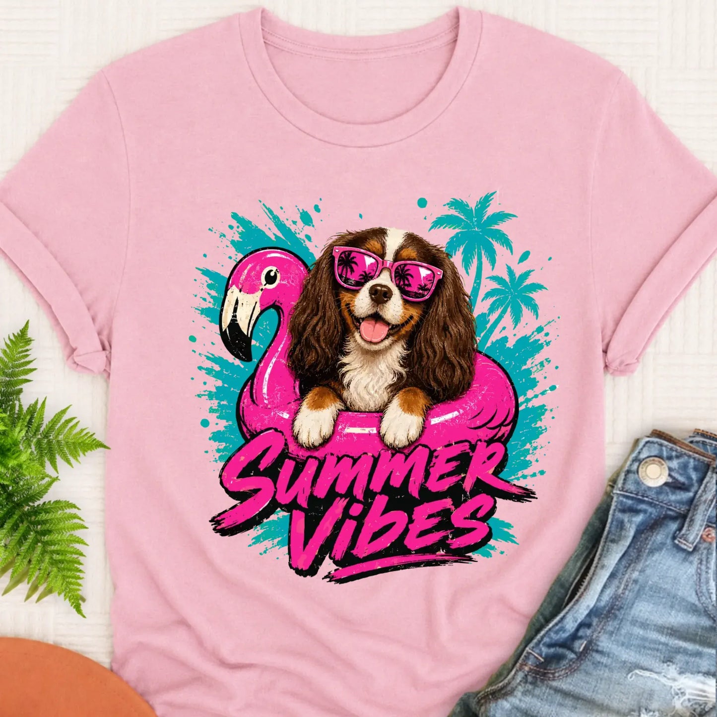 T-Shirt Blossom / S Custom Cavalier Summer Vibes Unisex Tshirt