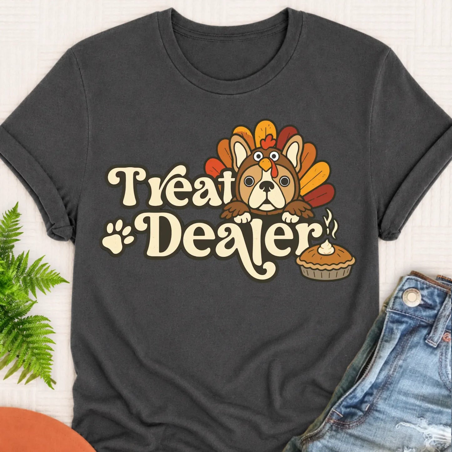 T-Shirt Pepper / S Custom Cavalier Thanksgiving Treat Dealer Unisex TShirt