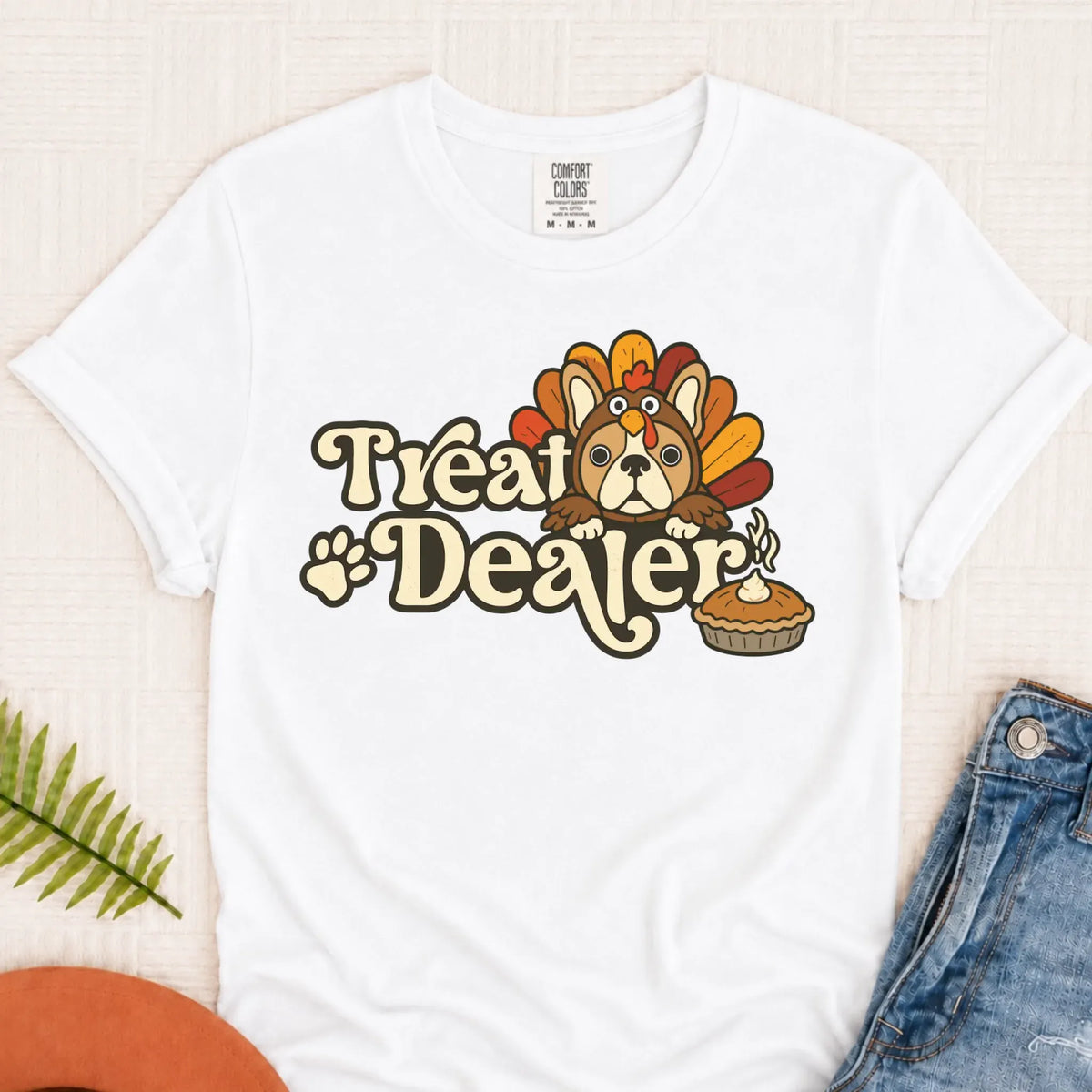 Custom Cavalier Thanksgiving Treat Dealer Unisex TShirt White