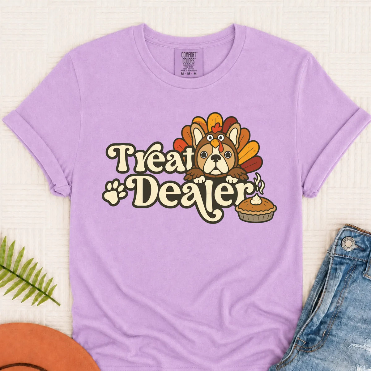 Custom Cavalier Thanksgiving Treat Dealer Unisex TShirt Orchid