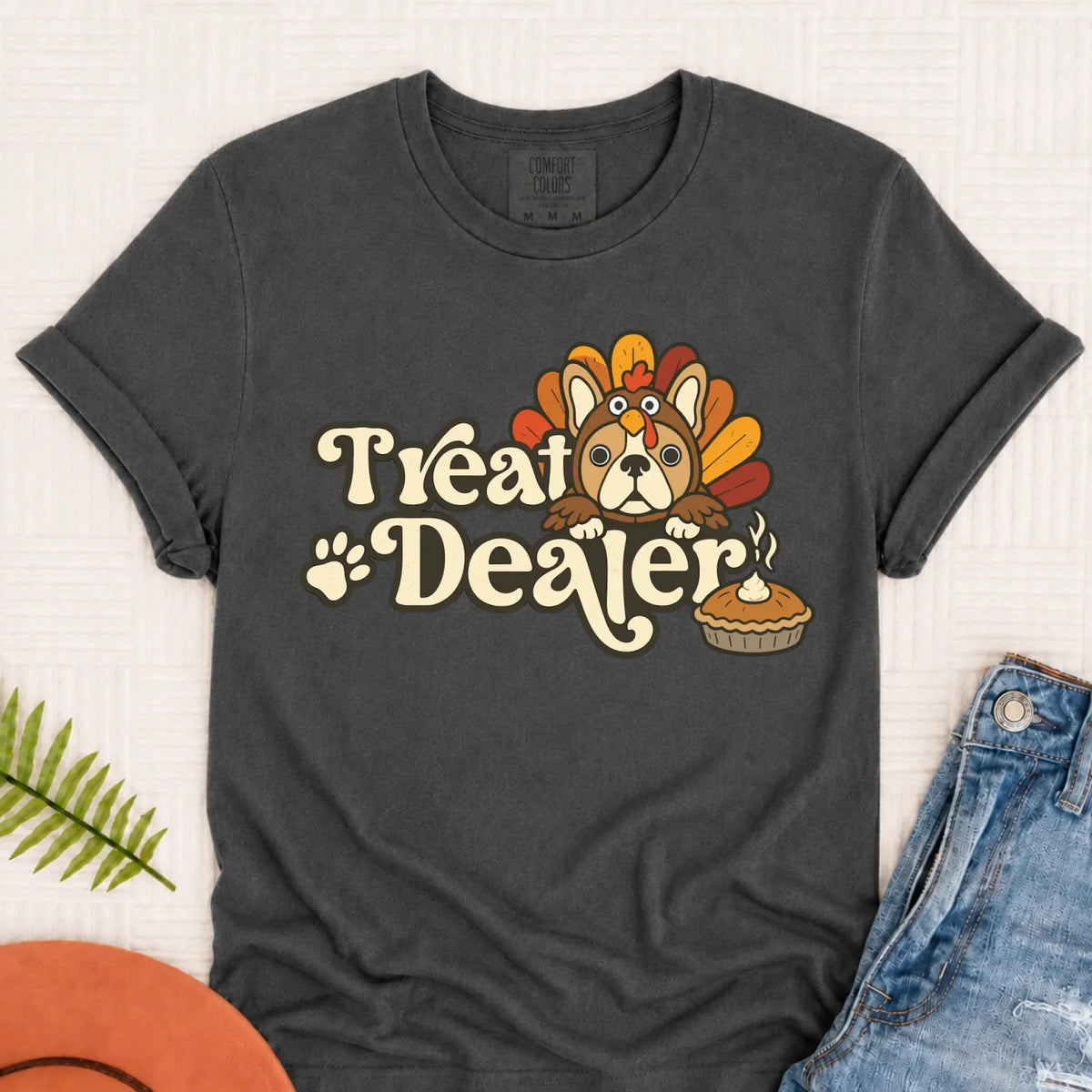 Custom Cavalier Thanksgiving Treat Dealer Unisex TShirt Pepper