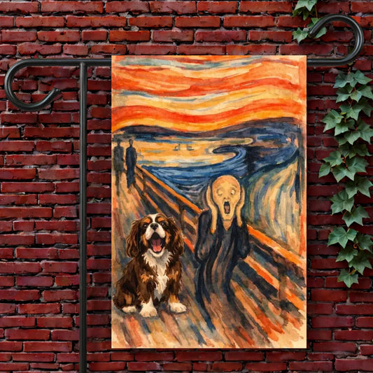 Custom Cavalier The Scream Munch Garden Flag 12'' × 18''