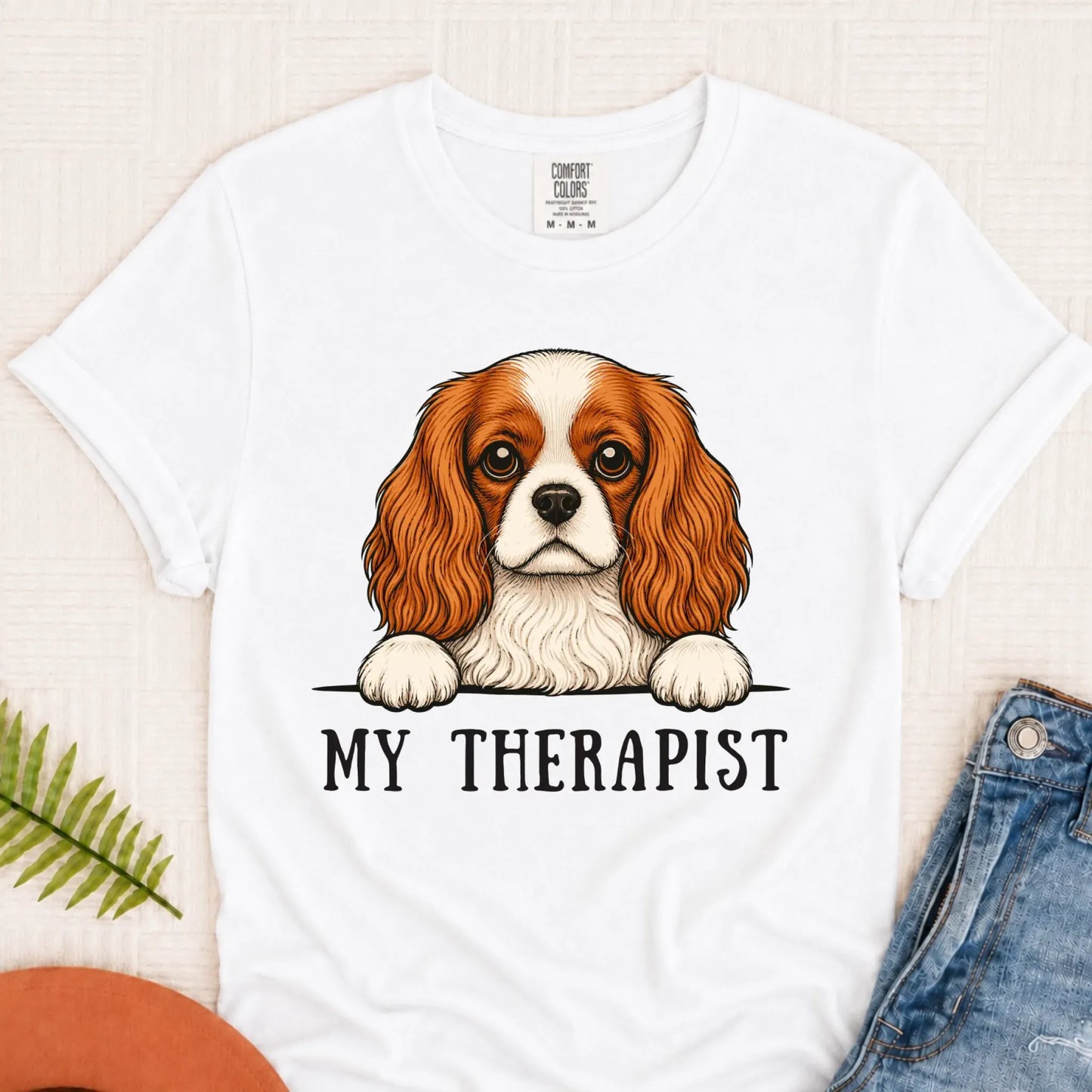 T-Shirt White / S Custom Cavalier Therapist Unisex TShirt